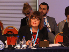 19 March 2019 National Assembly Speaker Maja Gojkovic at the XVI Conference of Speakers of Parliaments of the Adriatic-Ionian Initiative